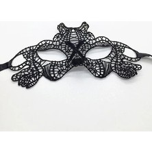 K-Yonlineticaret Siyah Dantel Işlemeli Balo Maskesi 11 No
