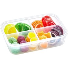 By Nevser® 4 Bölmeli Sızdırmaz Contalı Kilitli Kapaklı 1 Litre Erzak Saklama Kabı -LC520