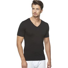 Azrlya Star 206 Modal Yarım Kol V-Yaka T-Shirt Atlet