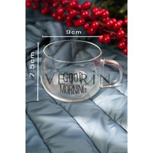 Vetrin Good Morning Günaydın 400 ml Borosilikat Cam Kupa Tekli