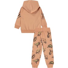 Civil Boys Kapşonlu 63 Baskılı 2-5 Yaş Eşofman Takımı - Kahve 2-3 Yaş