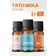 Aroviva Tatlı Mola 3'lü Set – Buhurdanlık Yağı, Difüzör Esansı ve Esansiyel Uçucu Yağ (10ML x 3)