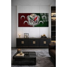 Olinpa Kırılmaz Cam Duvar Saati , Hem Tablo Hem Saat Osmanlı Tarihi Temalı Duvar Saati Ev Ofis Hediyesi