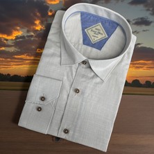 Eren Style Uzun Kol Linen Keten Slim Fit 4 Mevsim Giyilebilen Pamuklu Gömlek