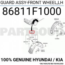 TŞT Kia Sportage Ön Çamurluk Davlumbazı Sol 2016- (Oem No:  86811F1000)