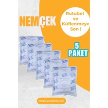 Nemtut Nem Rutubet Korozyon Buhar Terleme Çekici Alıcı Tutucu Giderici Önleyici (5 Paket) 1250 gr