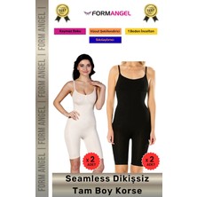 Form Angel #korse Masaj Özellikli Iz Göstermeyen Kaymaz Dikişsiz Toparlayıcı Kadın Tam Boy Korse 4'lü Set