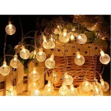 Glowify Store 5m 28 LED Kristal Top Gün Işığı Şeffaf Kablo Fişli Eklemeli