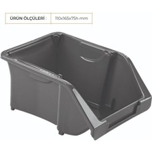 Sönmez Avadanlık Kutusu, No:1, 11X16.5X7.5 Cm, Gri