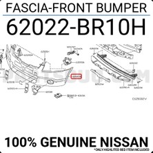 TŞT Nissan Qashqai Ön Tampon Yarım Astarlı 2010- (Oem No:  62022BR10H)