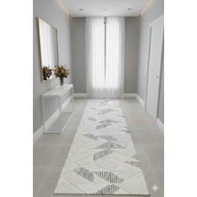 Swan Home Kaymaz Tabanlı Yolluk Kesme Halı Salon Koridor Mutfak Yatak Odası Halısı SHJ93023 Gri