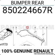 TŞT Renault Megane Arka Tampon 2009-  (Oem No:  850224667R)