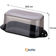 By Nevser® Kilitli Plastik Kapaklı Kahvaltılık Tereyağlık Peynirlik Erzak Saklama Kabı AP-9428