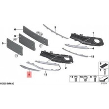 TŞT Bmw 3 Serisi Tampon Panjur Bandı Nikelaj Sport Sağ 2015- (Oem No:  51117396836)