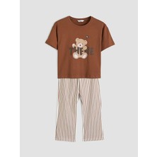 LC Waikiki Pembe Ayı Teddy Baskılı Kadın Pijama Takım  (S6)