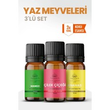 Aroviva Yaz Meyveleri 3'lü Set – Buhurdanlık Yağı, Difüzör Esansı ve Esansiyel Uçucu Yağ (10ML x 3)