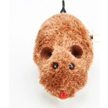 By Nevser® Kurmalı Kedi Eğitim Oyuncağı Tüylü Peluş Fare Yakalama Interaktif Sevimli Eğlenceli Oyuncak