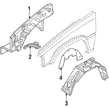 TŞT Mazda B2500 Ön Çamurluk Davlumbazı Sol 1997-1998 (Oem No:  UD03-56-140)