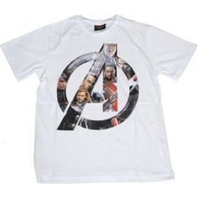 Atlantis Marvel The Avengers Logo Tişört Beyaz