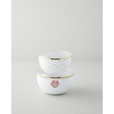 English Home Bright Parade Emaye 2'li Saklama Kabı 0,75 x 1,20 L Kırmızı - Beyaz