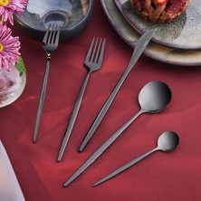 Karaca Orion Black 30 Parça 6 Kişilik Çatal Kaşık Bıçak Seti