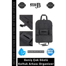 Just B7ack #otoorganizer Çok Gözlü Geniş Hazne Keçe Elastan Pratik Sökülüp Takılır Oto Koltuk Arkası Organizer