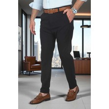 RizzUP Erkek Lacivert Italyan Kesim Likralı Spor Pantolon Esnek Kumaş Bilek Boy Boru Paça Klasik Pantolon 2502005