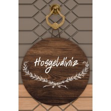 Shelife Kapı Süsü Ahşap Zemin Dallı Hoş Geldiniz Dış Mekan Kapı Süsü