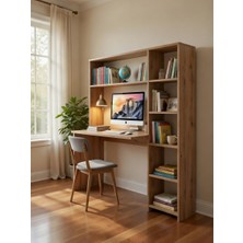 Pema Home %100MDF Kitaplıklı Çalışma Masası