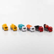 Prestij Oyuncak 6'lı Iş Makinesi Seti 8-10 cm Sürtmeli Fonksiyonlu Set