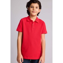 DeFacto 23 Nisan Çocuk Bayramı Regular Fit Polo Yaka Basic Düz Pike Kısa Kollu Polo Tişört Erkek Çocuk K1689A626SM