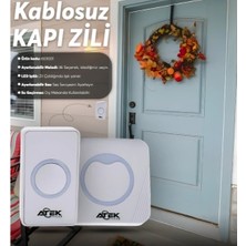 K-Yonlineticaret Beyaz Kablosuz Su Geçirmez Kapı Zili