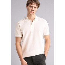 DeFacto Pamuklu Regular Fit Waffle Kısa Kollu Polo Tişört D7932AX26SP
