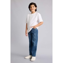 DeFacto Straight Fit Düz Paça Jean Pantolon Erkek Çocuk F9953A826SP