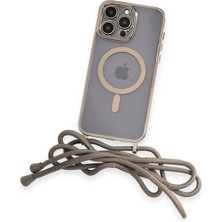 AyrStore Newface Iphone 13 Kılıf Divo Lazer Askılı Magsafe Kapak - Gold
