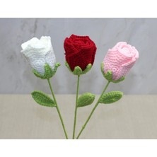 Glowify Store El Örgüsü Tekli Gül Gonca