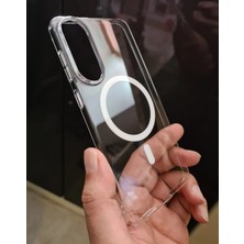 Pirok Store Samsung S25 Edge Magsafe Uyumlu Sararmaz Sert Mika Kristal Netliğinde Ultra Ince Hafif Pc Kılıf