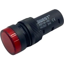 GWEST 24V GÖZ LAMBASI KIRMIZI LEDLİ (19 MM)