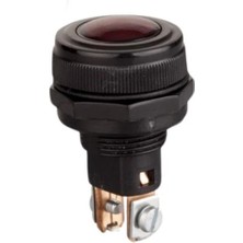 Elo Göz Lambası Kırmızı (12V T5 Ampullü) (15 Mm)
