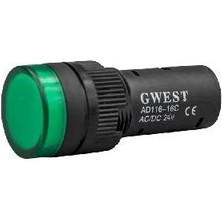 GWEST 24V GÖZ LAMBASI YEŞİL LEDLİ (19 MM)