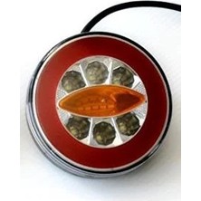 YLZ 24V STOP LAMBASI YUVARLAK (NEON LEDLİ) (4 FONKSİYONLU) (140 MM)