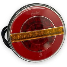 Çerkez 12V-24V Stop Lambası Yuvarlak (Neon Ledli) (Kayar Sinyalli) (Sarı-Kırmızı) (139*31 Mm) E9