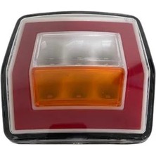 ÜÇLER 24V Stop Lambası Mini Kare (Neon Ledli) (4 Fonksiyonlu) (98*92*42)