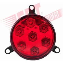 Nokta 24V Stop Lambası Yuvarlak Kırmızı (Iç) (7 Ledli) (52.5 Mm) Isuzu Turkuaz/neoplan Otobüs