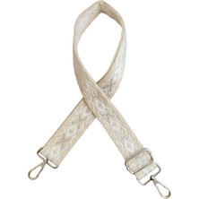 Hobicium Desenli Ayarlanabilir Çanta Askısı – Gold Metal Klipsli, Çapraz Askı Çanta Sapı