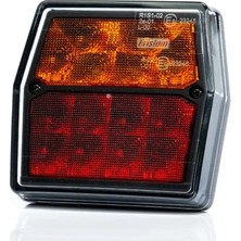 FRISTOM 12V-24V STOP LAMBASI KARE (LEDLİ) (PARK-FREN-SİNYAL-PLAKA) (100*93 MM) E9