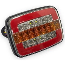 Ceray 12V STOP LAMBASI (NEON LEDLİ) (KAYAR SİNYALLİ) (4 FONKSİYONLU) (126*97*40 MM)