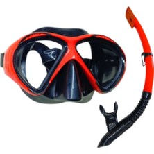 Aksiyon Global Star Diving Dalış Maskesi ve Snorkel Yetişkin - 51711-KIRMIZI (Lisinya)