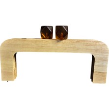 Hobicium Mıknatıslı Ahşap Çanta Sapı – Vidalı Montajlı El Yapımı Çanta Aksesuarı