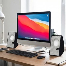 K-Yonlineticaret Beyaz USB 2.0 + 3.5mm USB Hoparlör